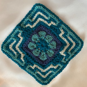Moroccan Tile Potholder/Trivet in Blue
