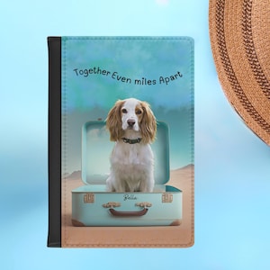 Custom Passport Cover with Pet Photo Passport Holder Passport Wallet with Dog Cat Portrait Travel Wedding Gift Traveler Dog Cat Owner Gift