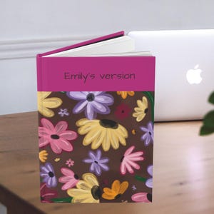 Personalized Notebook Eras Tour Surprise Song Piano Flowers Custom Name Hardcover Journal Travel Desk Office Stationary School Teacher Gift