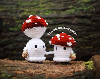 Boo-Shroom Crochet Pattern | DIY Ghost Mushroom Crochet | Amigurumi Mushroom Ghost | Cottagecore Crochet | Spooky Crochet
