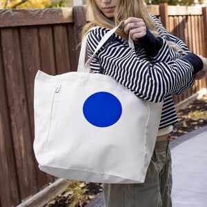 Bolsa de tela Blue Dot Farmer, apoya a los agricultores y negocios locales, bolsa de compras de lona reutilizable, bolsa para el mercado agrícola, bolsa para el día a día.