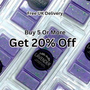 Lavender Soy Wax Melts. Extra Strong. Over 85 Scents. 55g Bars.