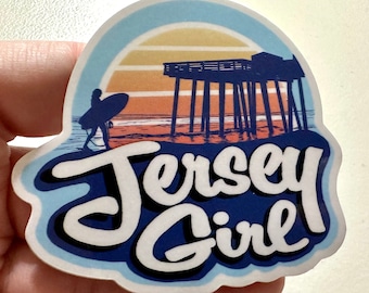 Jersey Girl Sticker: Weatherproof Vinyl Decal