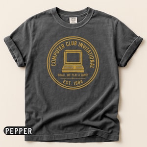 Computer Invitational Shirt | Shall We Play A Game Tee | WarGames Inspired 80s Hacker Shirt | Retro Sci-Fi Cult Movie T-Shirt | Vintage Gift