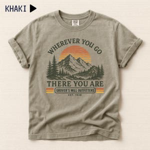 Vintage Outfitter Graphic Tee, Retro Mountain Sunset T-Shirt, Sci-Fi Broadcast Inspired Design, Cult Classic Gift