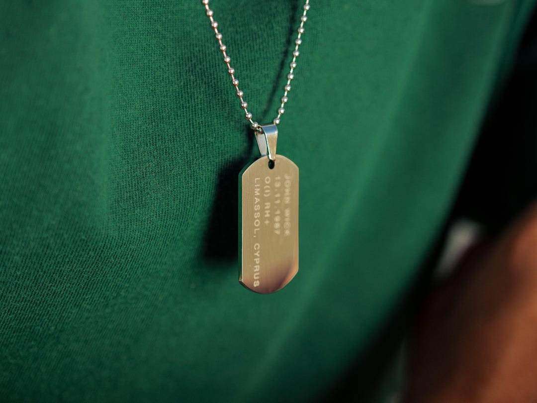 Dog Tag Necklace Army Costume Accessory