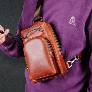 Leder Sling Bag Schnitt _ Digital Schnitt _ PDF Schnitt _ Hormoz _ Tutorial Video _ Ledertasche _ Lederverarbeitung _ DIY