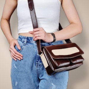 Schnitt _ Leder Crossbody Bag Schnitt _ ANAHITA _ Tutorial Video _ Ledertasche _ Schablone _ Leder Schnittmuster_ Digital Schnittmuster