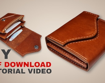 PDF pattern _ leather wallet pattern _ tutorial video _ DIY _ leather working _ wallet pattern _ digital pattern _ handmade wallet