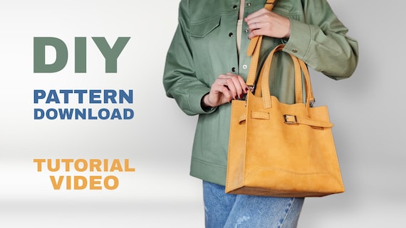 PDF pattern _ Nahid _ Digital pattern _ leather Tote bag pattern _ leather hand bag pattern _ leather woman bag _ DIY _ leather handmade bag