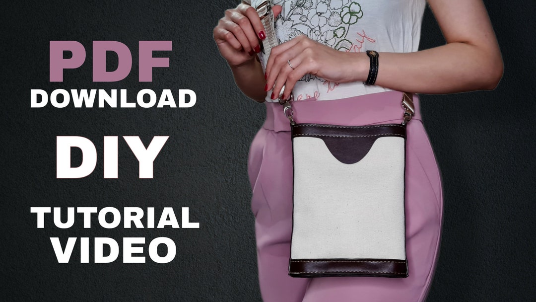 PDF Pattern _ Leather and Fabric Bag Pattern _ PDF Download _ Canvas