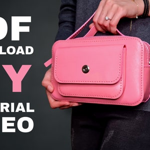 PDF Schnittmuster _ Ledertasche Schnittmuster _ PDF Download _ Leder Umhängetasche _ Tutorial Video