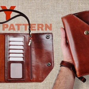 Patrón PDF _ Bolso _ Bolso de cuero _ Patrón de billetera de cuero _ Patrón digital _ Mehrshad