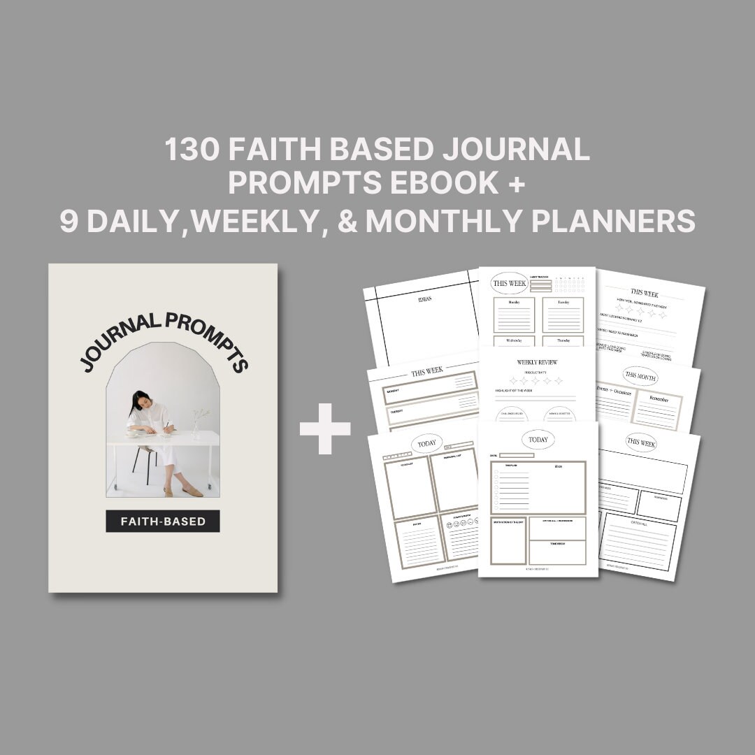 130 Faith Based Christian Journal Prompts Writing Prompts Downloadable