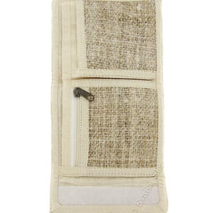 Cartera de cáñamo hecha a mano, sostenible y elegante, cartera plegable, cartera minimalista, cartera unisex, accesorios ecológicos.