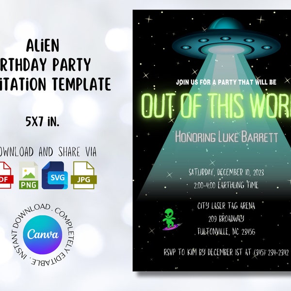 Alien Birthday Party - Etsy