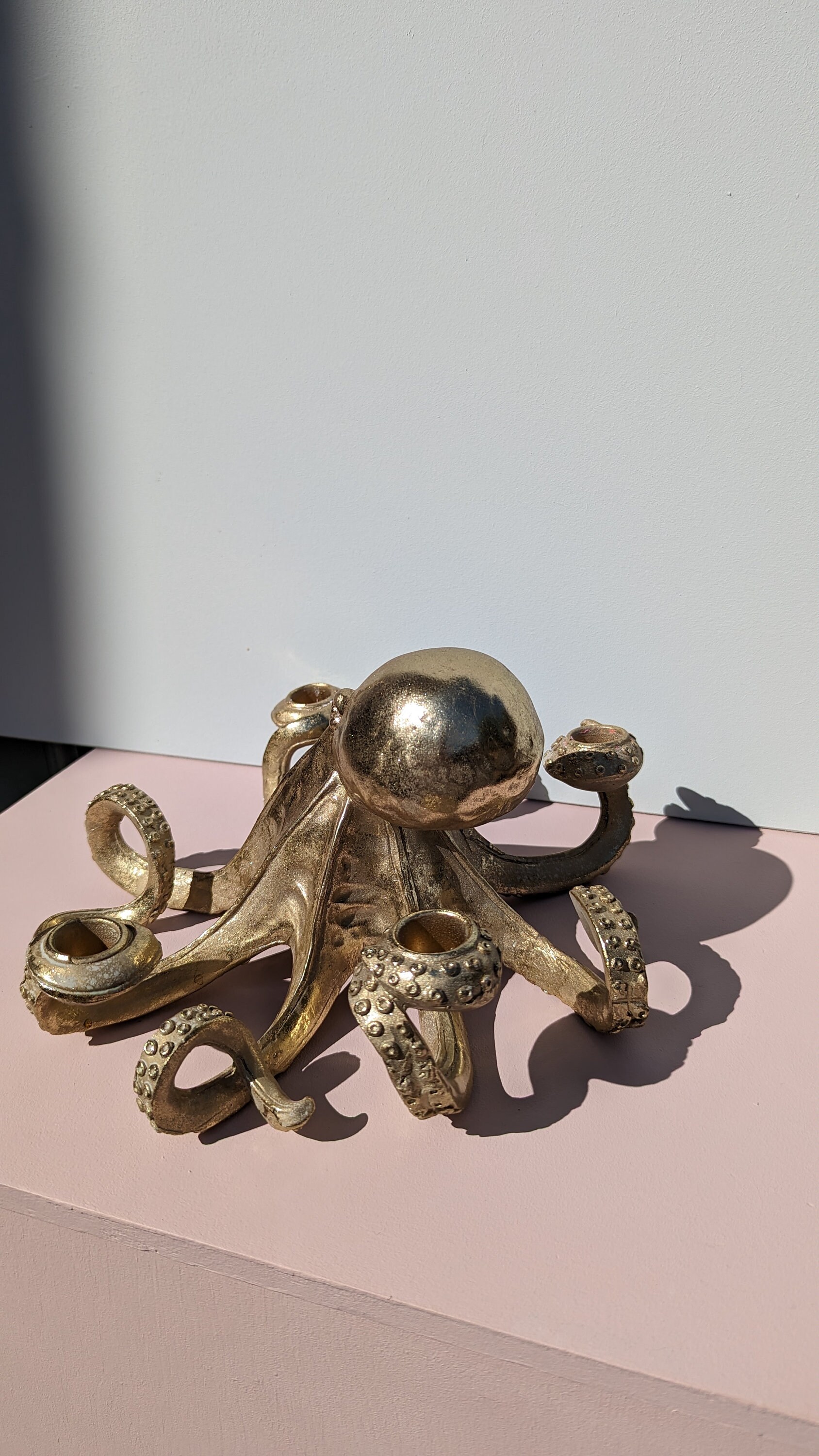 Gold Octopus Candle Holder Gold Octopus Golden Octopus Etsy UK