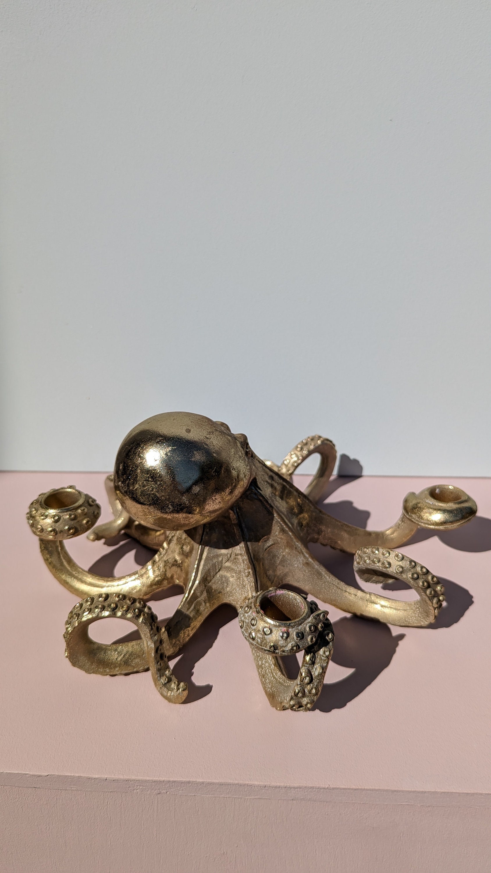 Gold Octopus Candle Holder Gold Octopus Golden Octopus Etsy UK
