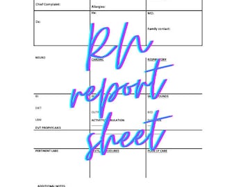 Essential Nurse Handoff Report Sheet