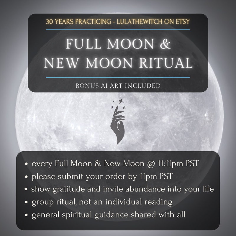 Full Moon Ritual Invitation Full Moon - Etsy