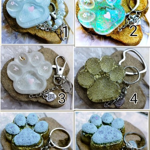 Resin keychain paw