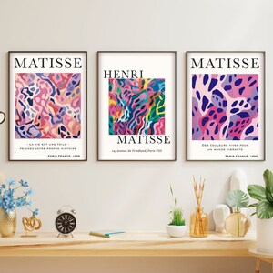 Matisse Print Set Of 3, Set Of 3 Matisse Prints, Henri Matisse Prints Matisse posters, Matisse Wall art, Matisse Digital Print