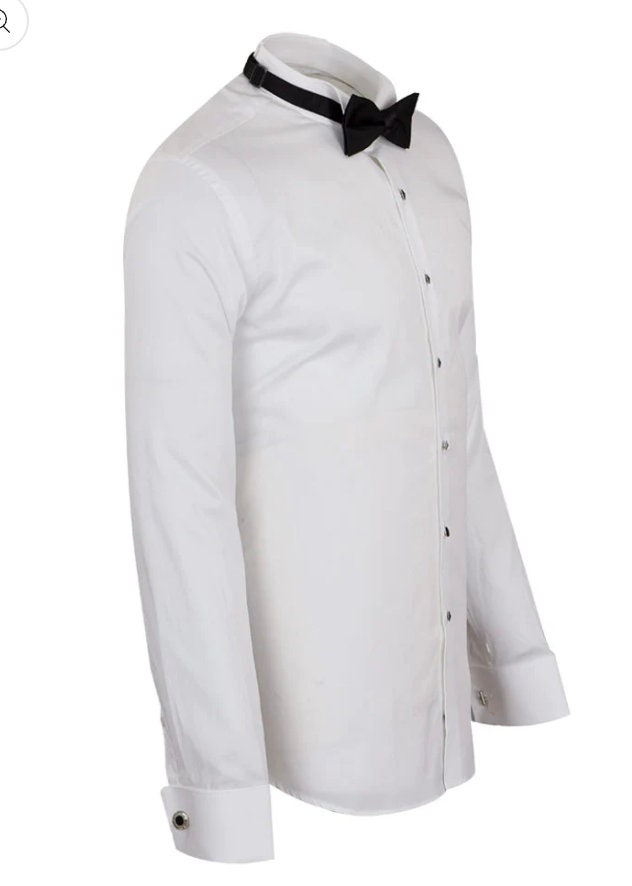 how to wear bow tie with wing collar shirt