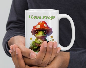 Frog mug, Funny frog mug, Frog Coffee mug, Mug for frog lover, gift for frog lover, coffee mug with frog, ceramic mug with frog