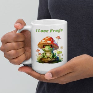 Frog mug, Funny frog mug, Frog Coffee mug, Mug for frog lover, gift for frog lover, coffee mug with frog, ceramic mug with frog