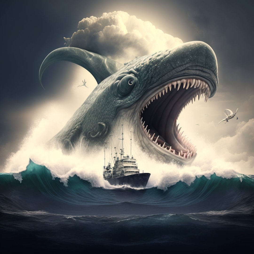 Sea Monster Attacking a Ship Digital Download - Etsy