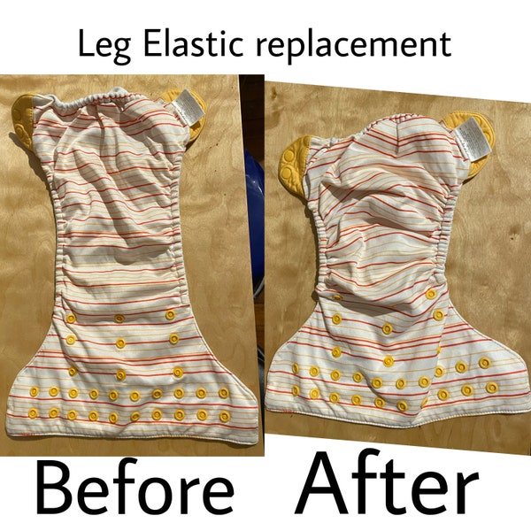 Cloth diaper elastic replacement