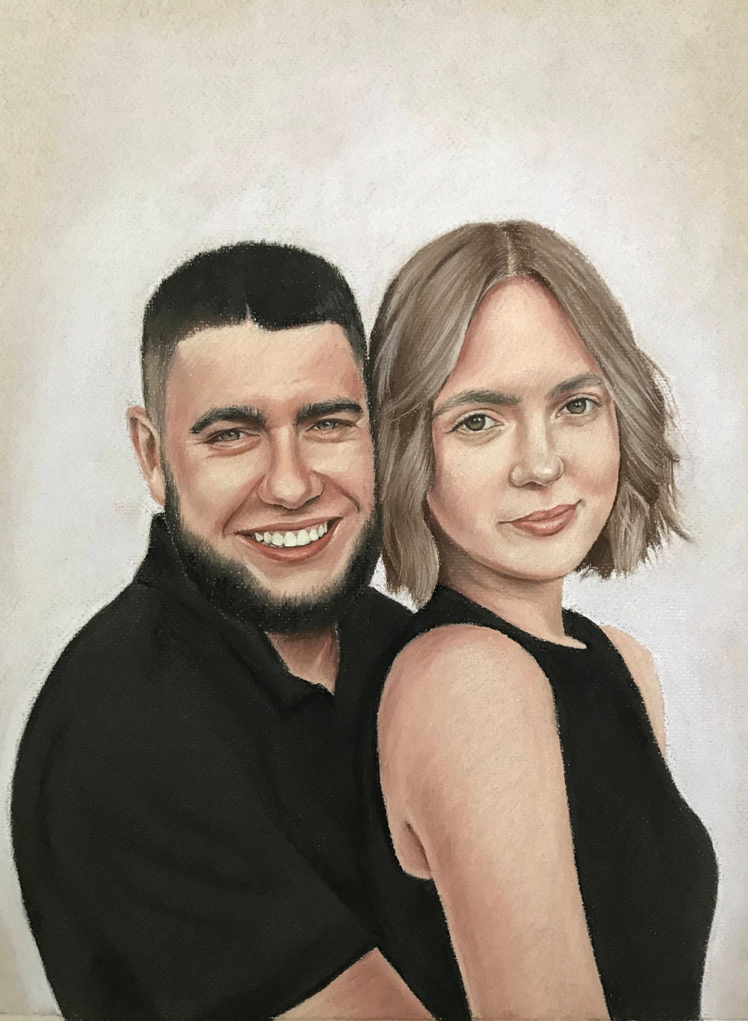 Familie Pastel Portrait Geburstag Geschenk Portrait Nach Foto Etsy