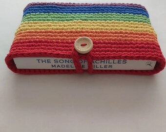 PRIDE Crochet Book Sleeve, LGBTQ Book Lovers, Trans Flag, Bisexual Flag, Non-Binary Flag, Book Gifts, Handmade Gifts, Kindle Cover