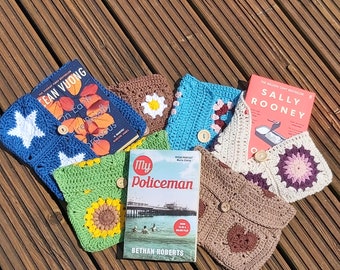Custom Order Handmade Envelope-Style Crochet Book Covers, Paperback and Hardback, Kindle Covers