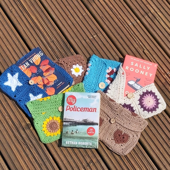 Custom Order Handmade Envelope-Style Crochet Book Covers, Paperback and Hardback, Kindle Covers
