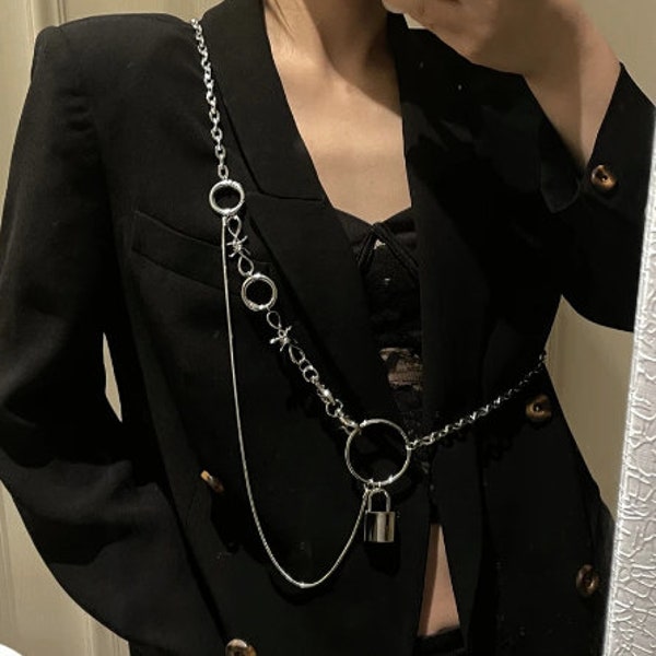 Y2k Belly Chain Belt Etsy