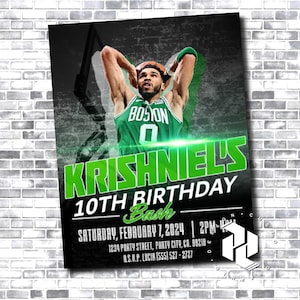 Jason Tatum Invitation - Boston Celtics - Celtics Invitation - Jason Tatum - NBA Birthday