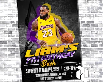 Zaproszenie LeBrona Jamesa - Zaproszenie Lakers - Los Angeles Lakers - LeBron James - Urodziny NBA