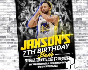 Zaproszenie Stephena Curry'ego - Zaproszenie Warriors - Golden State Warriors - Stephen Curry - Urodziny NBA
