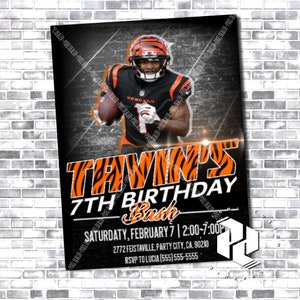 Invito Ja'marr Chase - Cincinnati Bengals - Ja'marr Chase - Invito Bengals - Biglietto di compleanno Bengals - Compleanno NFL