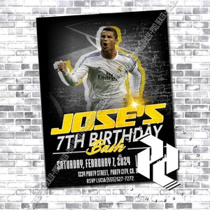 Invitation Cristiano Ronaldo - MLS - Invitation Cristiano Ronaldo - Anniversaire Ronaldo - Anniversaire football
