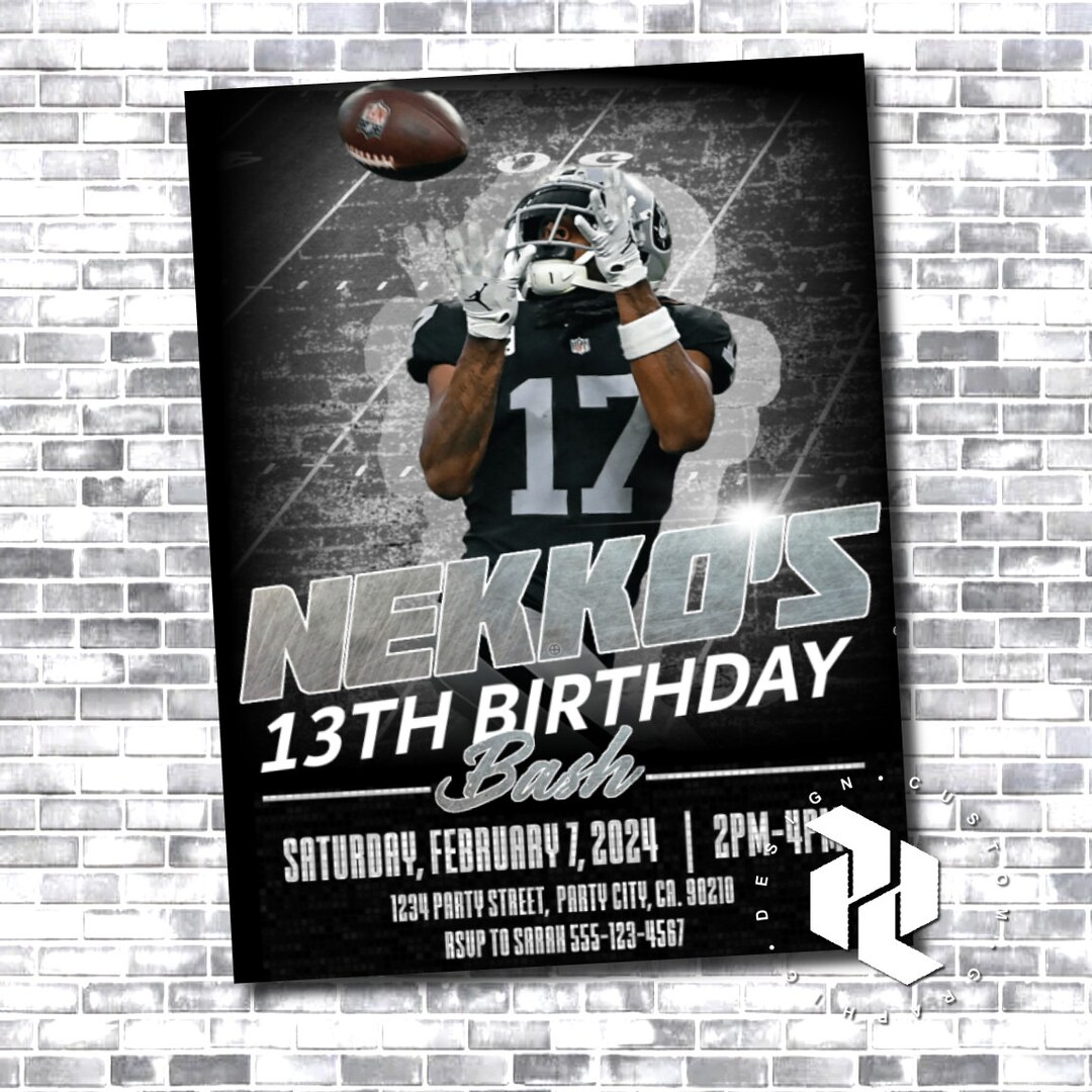 Davante Adams Invitation Las Vegas Raiders Raiders Invitation Card