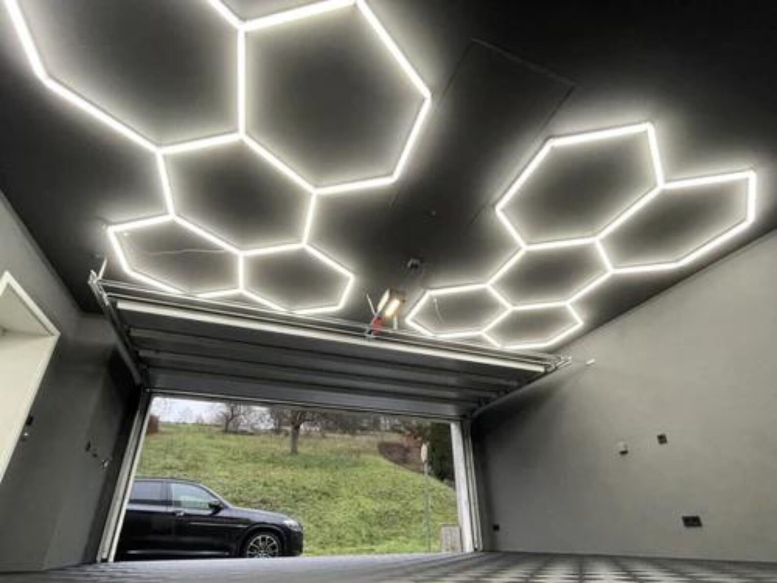Premium Hexagon LED Lighting Grids Garage Lighting Etsy