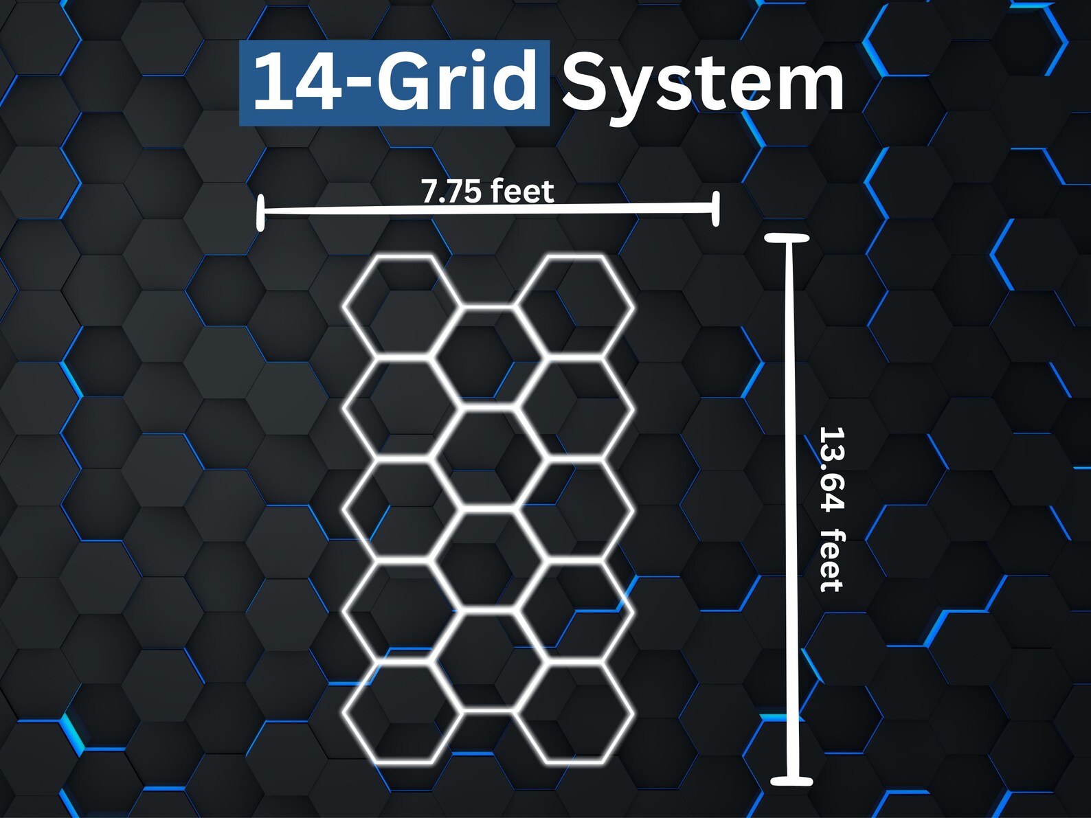 Premium Hexagon LED Lighting Grids Garage Lighting Etsy