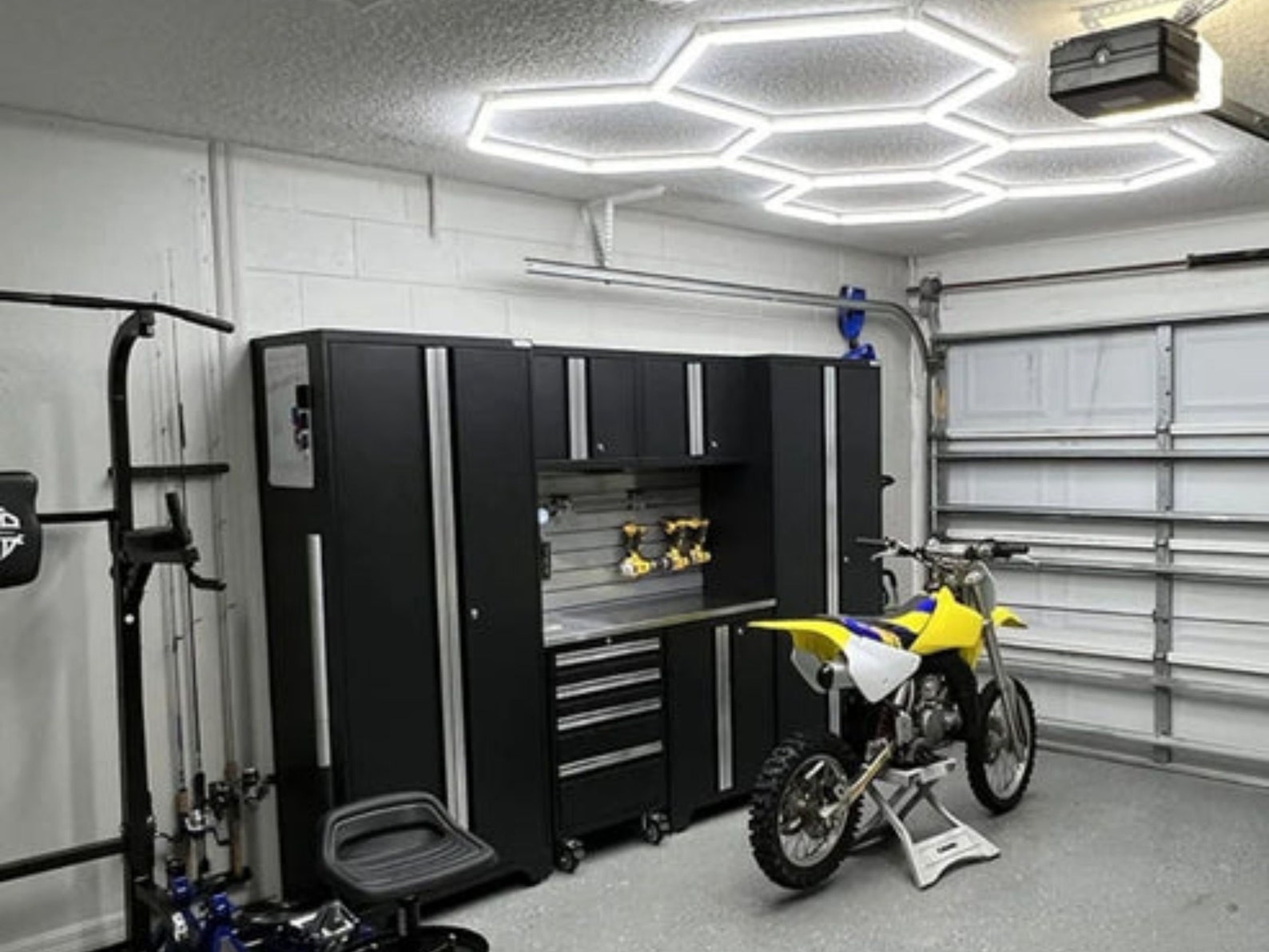 Premium Hexagon LED Lighting Grids Garage Lighting Etsy