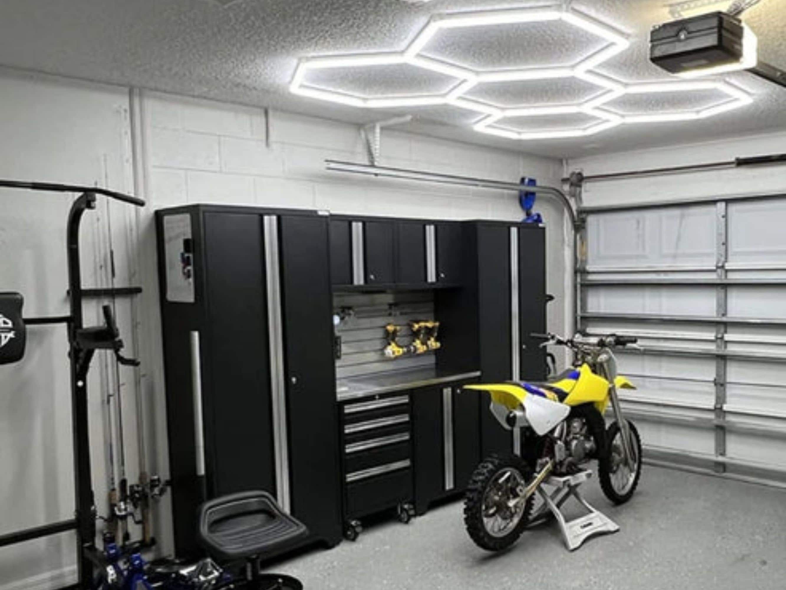 Premium Hexagon LED Lighting Grids Garage Lighting Etsy