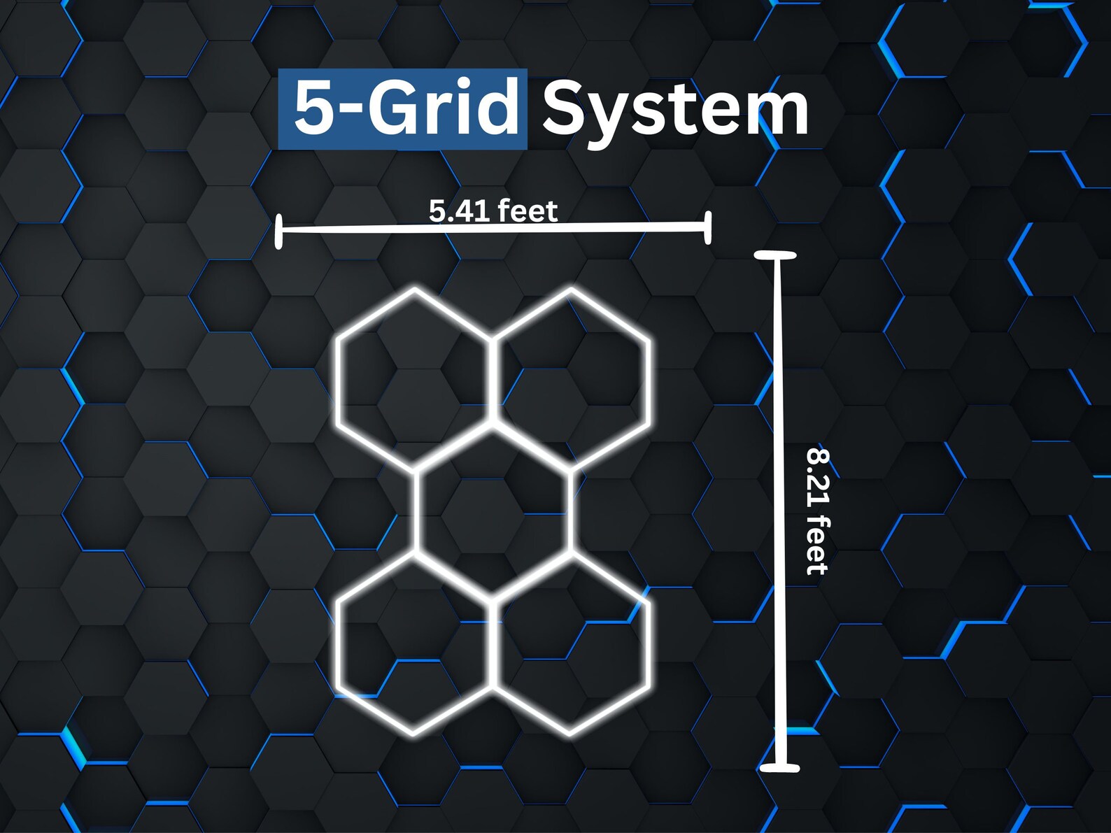 Premium Hexagon LED Lighting Grids Garage Lighting Etsy