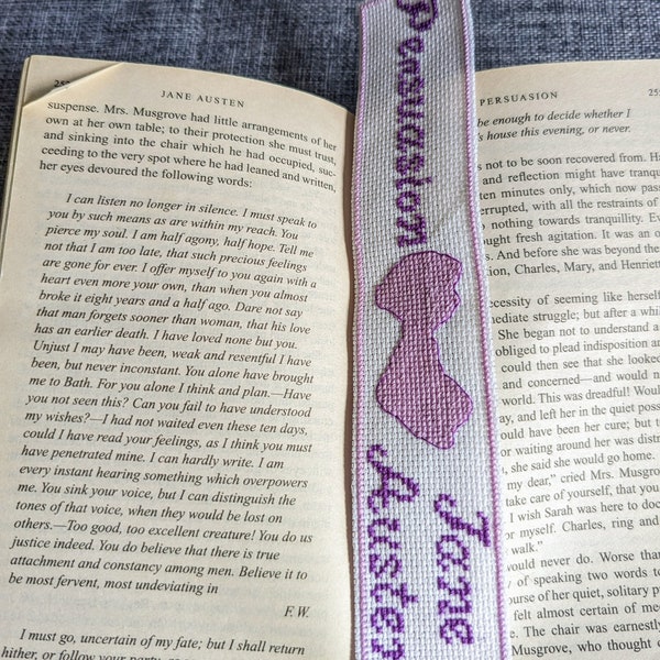 Cross-Stitch Pattern - Jane Austen's Persuasion Bookmark