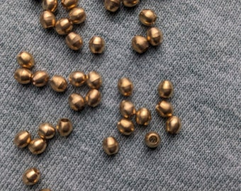 Medium bulbous tube bead 4 mm*4 mm made of brass tube spacer bead for DIY jewelry making from India