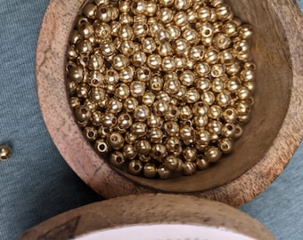 Abalorios de latón dorado de 5,5 mm para hacer joyas de bricolaje de la India